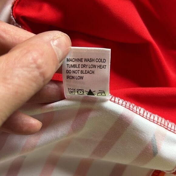 TAIL Women’s Sleeveless Snap Front Striped Golf/Athletic Polo Shirt Red Large - Picture 6 of 6